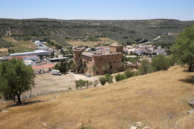Vista del castillo y la zona circundante desde la colina.