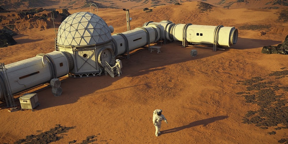 Mars base by Dotted Yeti human Mars