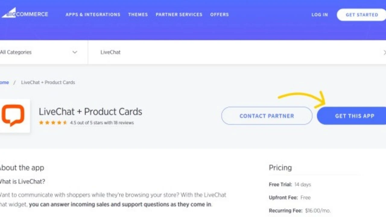 Product Cards for BigCommerce allow you to send product recommendations to your website clients right in the chat window. They are available with the LiveChat & BigCommerce integration.