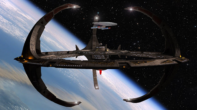 Star Trek Space Station And Nebula Class Starship