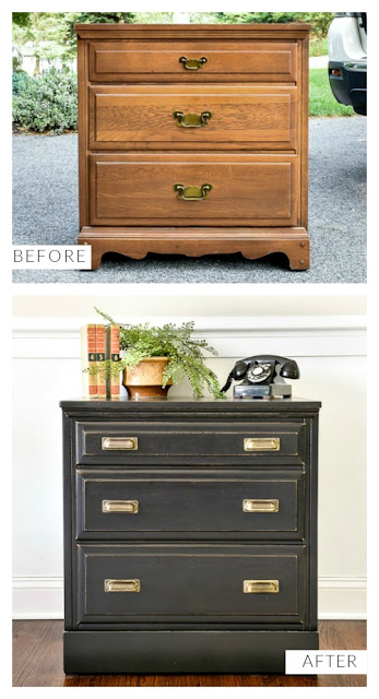 Dated Goodwill dresser turned vintage inspired chest