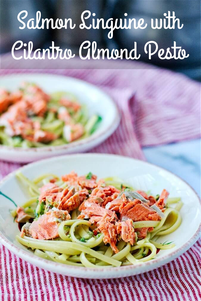 Linguine with Salmon and Cilantro Pesto