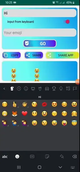تطبيق Text to Emoji