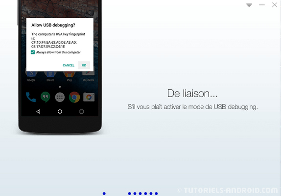 Kingo ROOT Android : accepter débogage USB