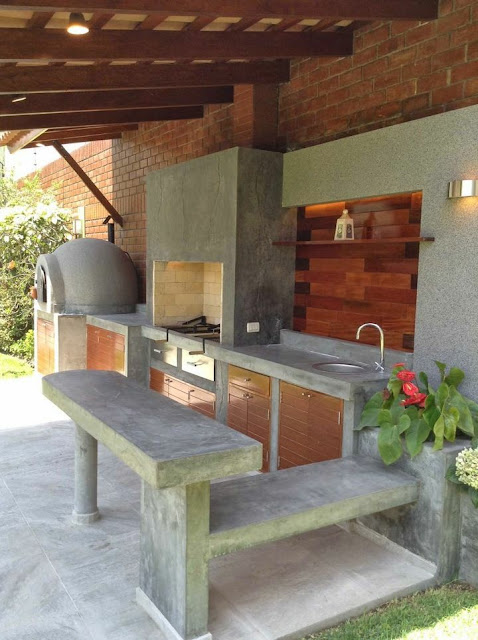 Mi Fiesta Creativa: Ideas de cocinas exteriores para patio o jardín