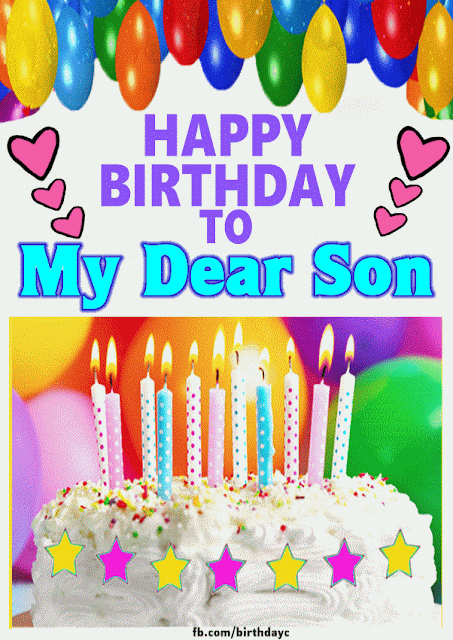 Happy Birthday My Dear Son images gif