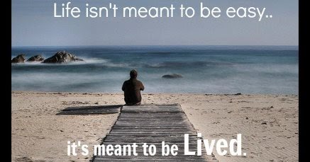 Life isn #39 t meant to be easy it #39 s meant to be Lived Sometimes happy