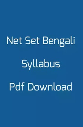 Net Set Bengali Syllabus pdf