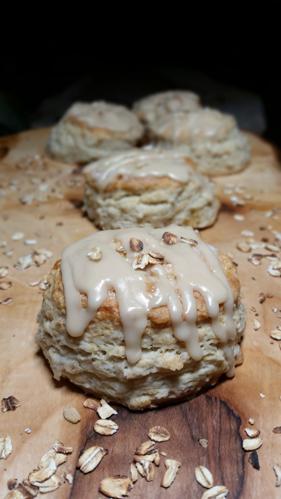 Thibeault's Table Oatmeal Scones with Maple Syrup Glaze