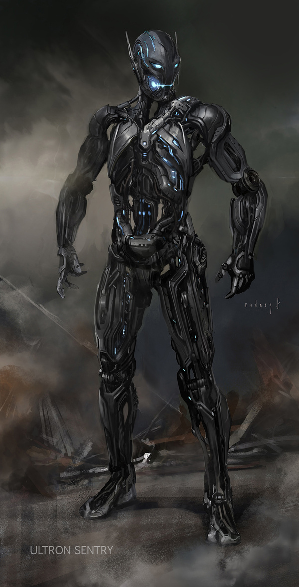 Unused Drone Designs in AVENGERS: AGE OF ULTRON Concept Art by Rodney ...