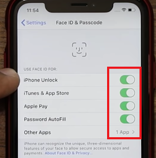 use face id to unlock iphone 11