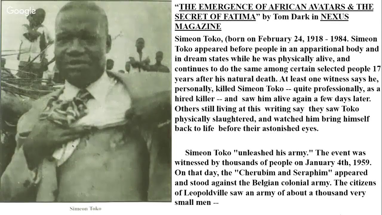 Prophet Simao Toko. Prophet Simao Toko.