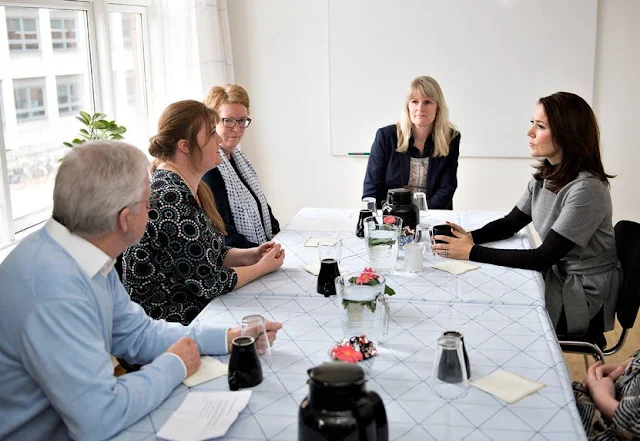 Crown Princess Mary visited Odense Mothers' shelter together with members of Mary Foundation