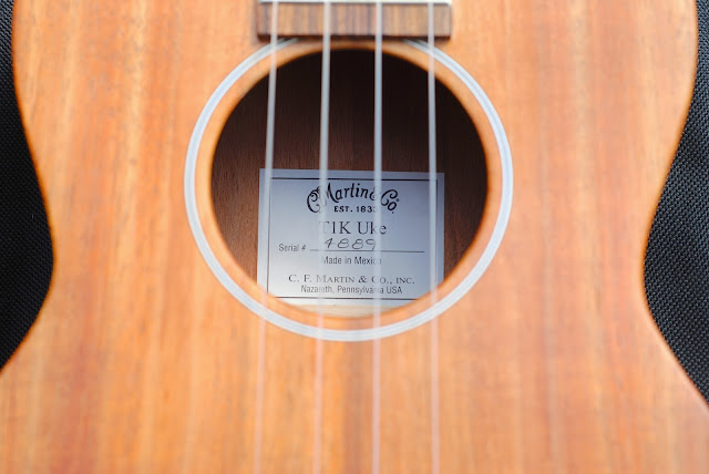 Martin T1K ukulele label
