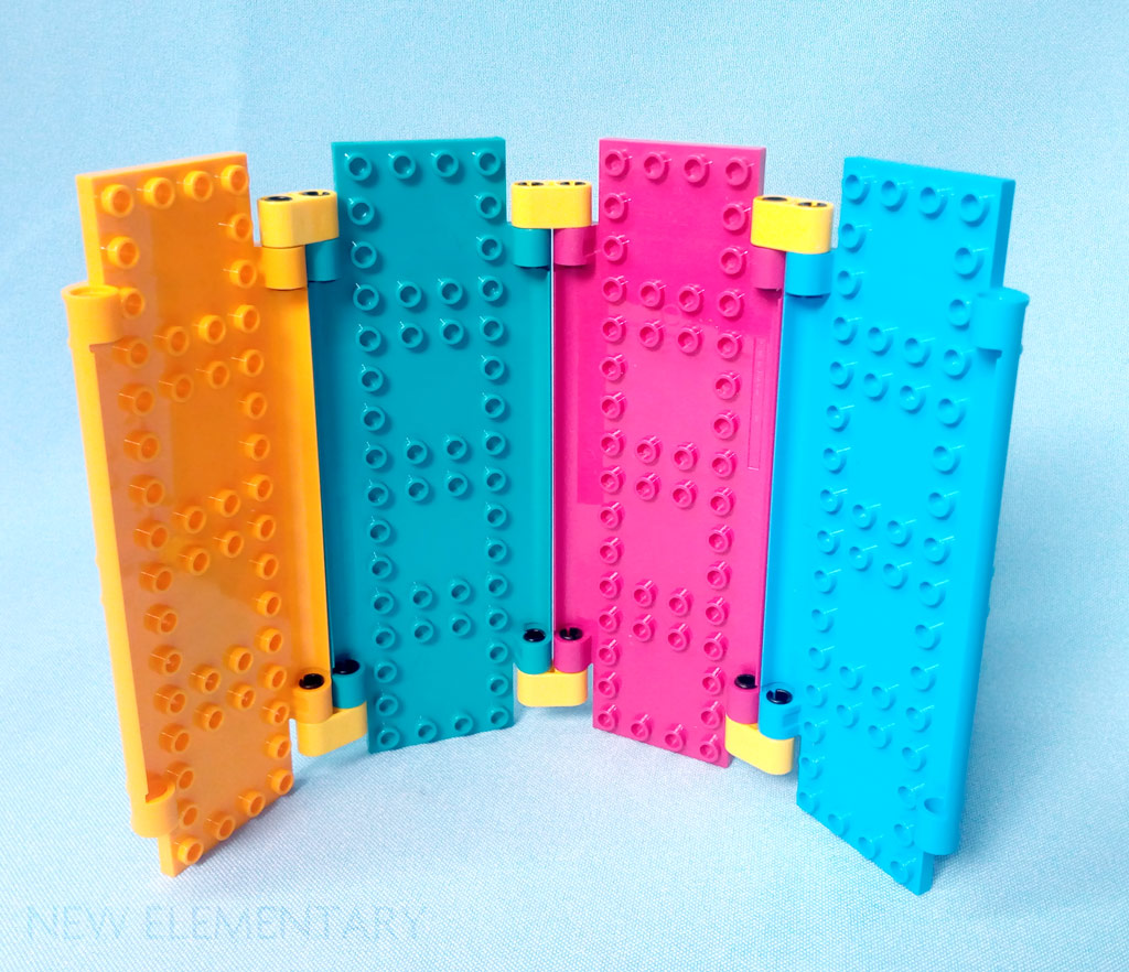 Lego 50 New Bright Light Orange Plates 2 x 8 Dot Stud Pieces