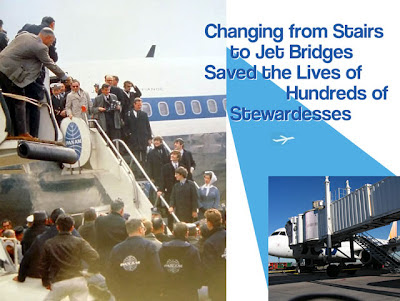 save a stewardess, use a jet bridge