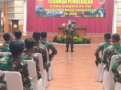 164 Siswa Dikma Pa PK TNI Khusus Tenaga Kesehatan Terima Pembekalan