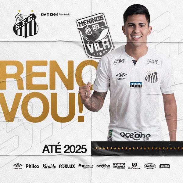 Oficial: Santos, renueva Ivonei hasta 2025