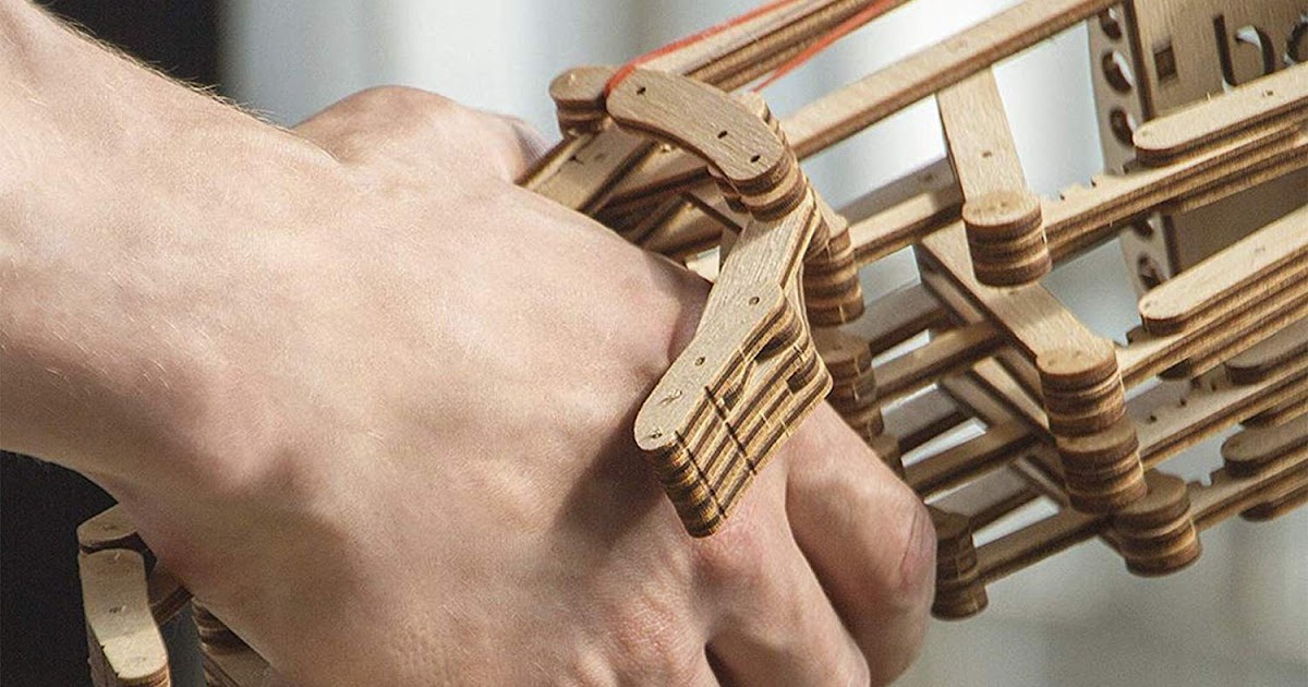 Wood Trick Wooden Robotic Hand Kit, Build Your Arm By Using 199