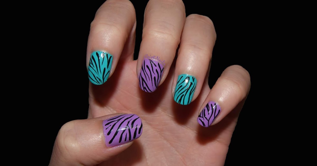 8. Zebra Nail Art with Toothpick - wide 6