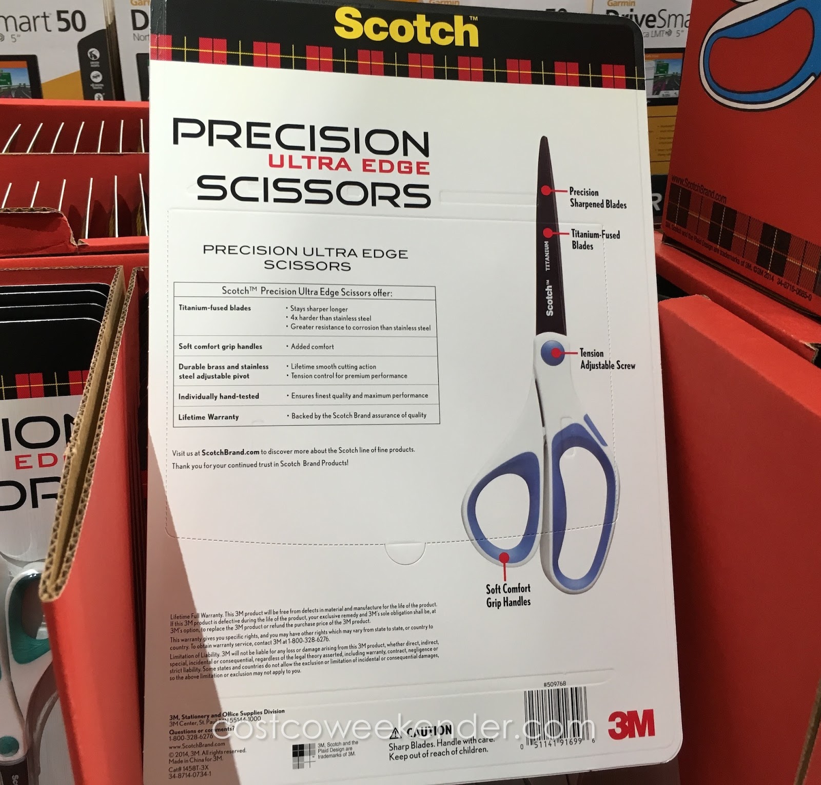 3M Scotch Precision Ultra Edge Scissors (3 pack) Costco Weekender