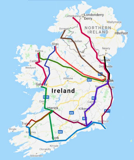 Bus Eireann Expressway Coach Bus Network Map September 2021 Update 