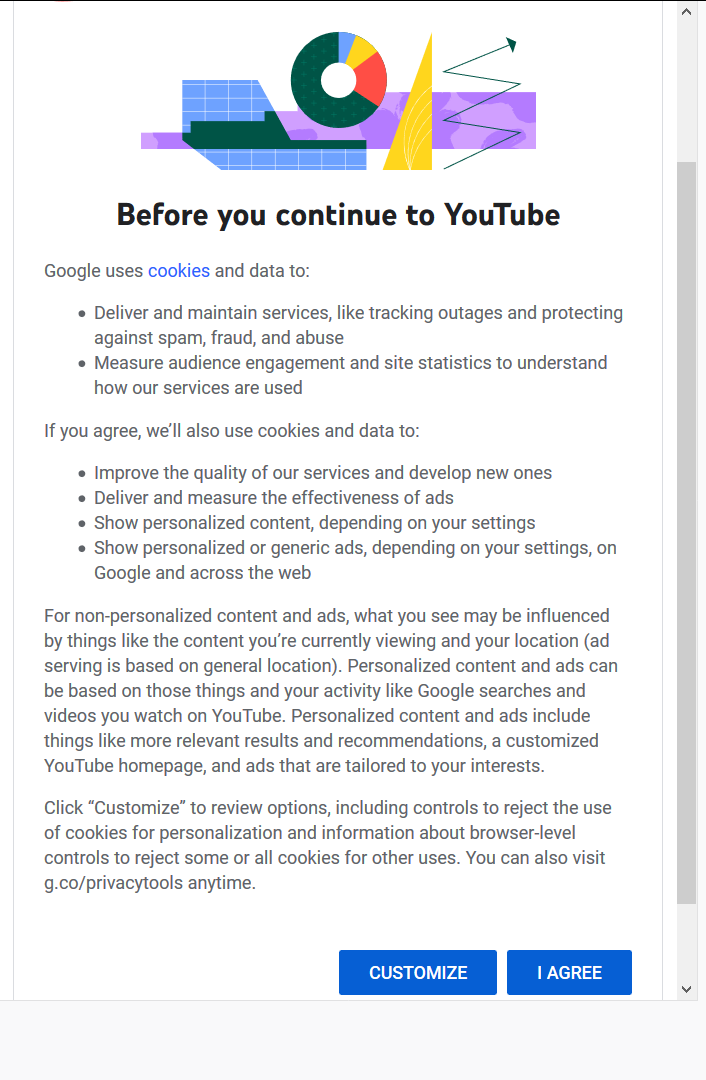 survival8 Before you continue to YouTube, Google uses cookies and data