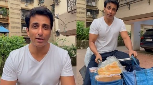 Sonu Sood Started A New Business Of Selling Eggs And Bread On Bicycle.