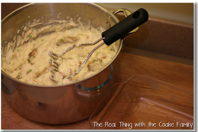 Potato Filling mashed in cooking pot