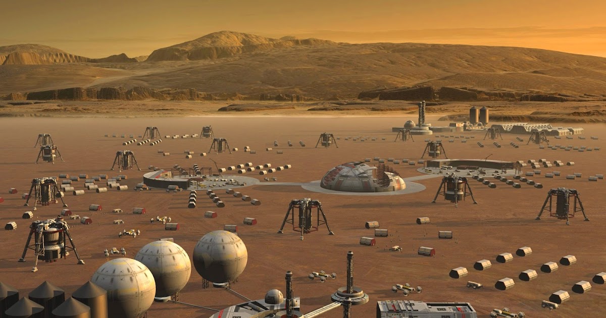 Building an industrial complex on Mars by William Black human Mars