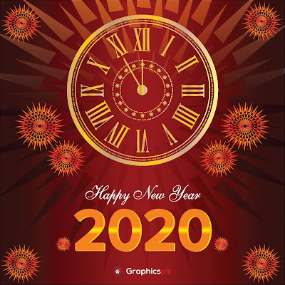  Graphicspic free provides Happy New Year vector, illustrations, background & Greetings.