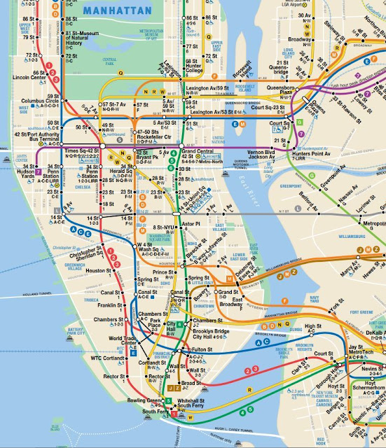 mapa do metrô de Nova York