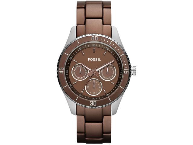 USA Boutique: Fossil Women's Stella Brown Aluminum and Stainless Steel ...