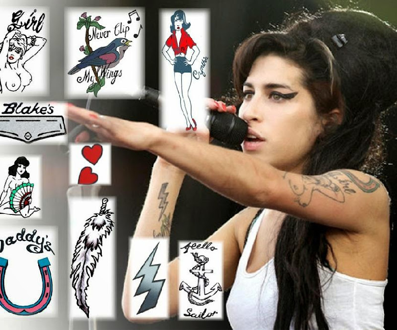 Amy Winehouse Tattoos Set | TattooTemptation