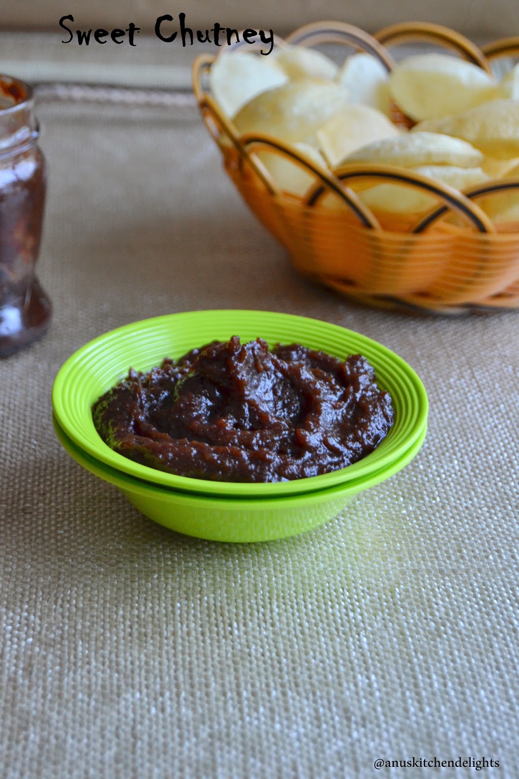 Anu's Kitchendelights Sweet chutney for Chaats Dates Tamarind Sweet