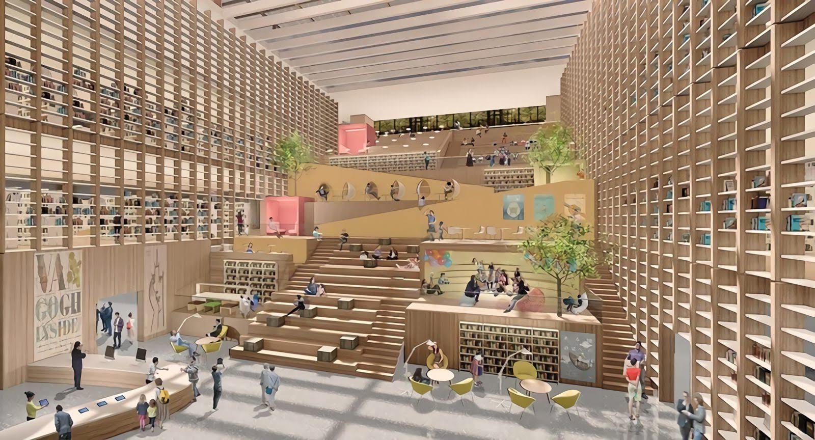 國家圖書館南部分館|預計2024年完工|與環境共生共存|會呼吸的AI未來概念圖書館