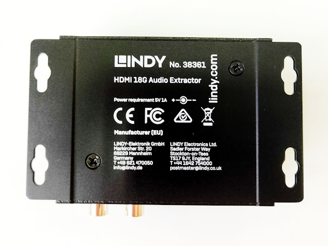 林帝 - 38361 影音分離轉換器 Lindy HDMI 18G Audio Extractor 產品開箱