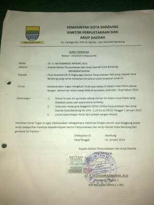 Isi Surat Perintah Seks Bebas PNS Pemkot Bandung