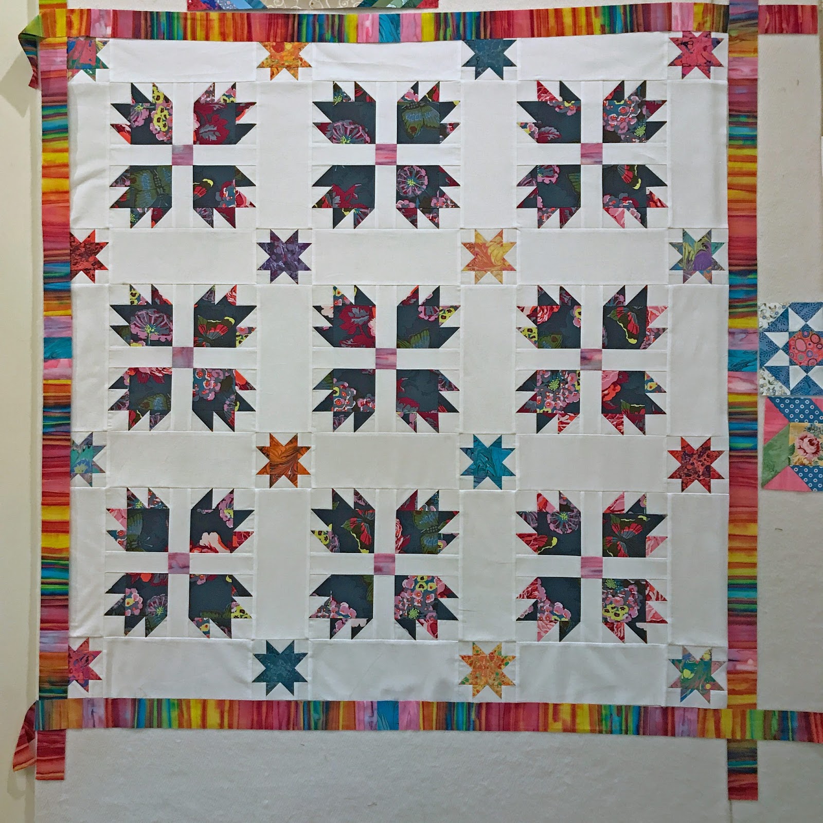 Rebecca Grace Quilting Moving Right Along Backing Fabrics Selected