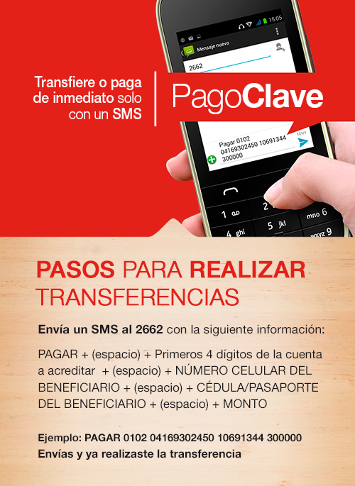 Transfiere o paga de inmediato solo con un SMS, PASOS PARA REALIZAR LA TRANSFERENCIAS. BDV Transfiere o paga de inmediato solo con un SMS, PASOS PARA REALIZAR LA TRANSFERENCIAS. BDV