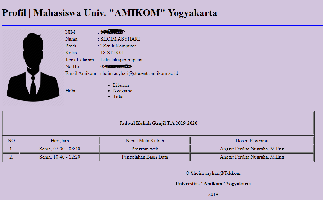 List Of Cara Membuat Biodata Diri Dengan Html Dan Css References - www ...