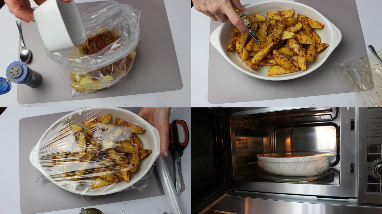 Patatas especiadas en microondas – En la cocina de Julián