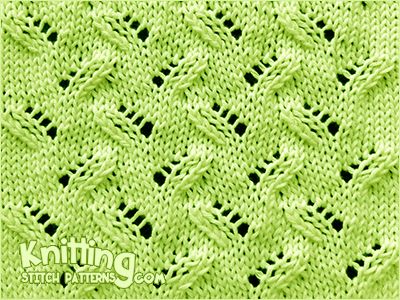 Alternating Leaf 🔅 Knitting Stitch Patterns