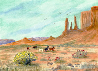 campos-y-corceles-pinturas-acuarelas vistas-rurales-y-corceles-pinturas