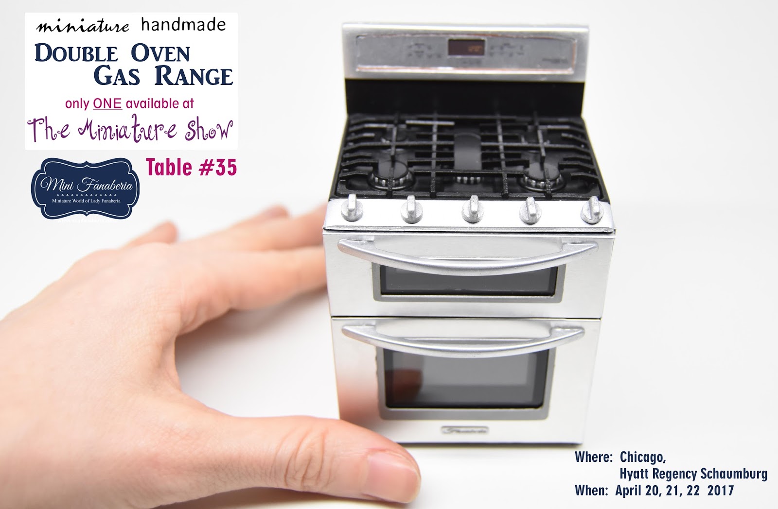 MiniFanaberia Miniature double oven gas range / Kuchenka mini