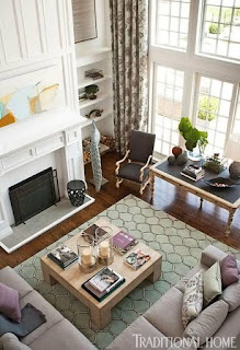 large living room furniture arrangements Traditional Home large living room chairs tall high roof top style great room long curtain and brick pattern area rug