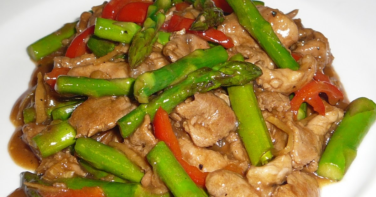 Pork and Asparagus with Oyster Sauce
