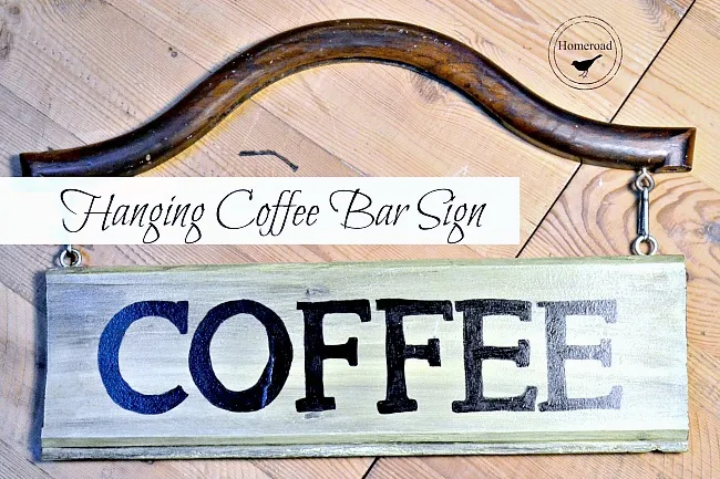 DIY Hanging Coffee Bar Sign for a Coffee Bar