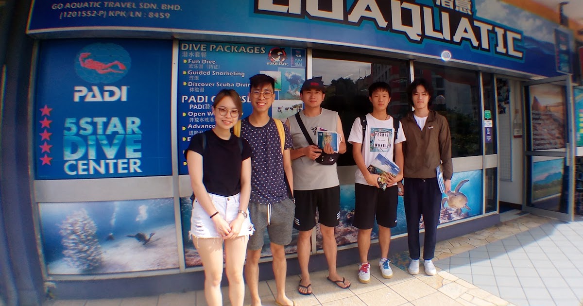 5 New PADI Open Water Course Participants On 21 August Kota Kinabalu