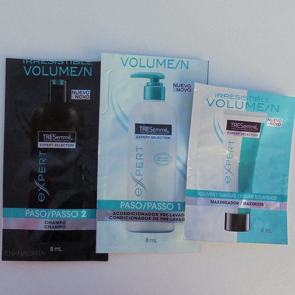 Treseme Expert Selection Champú Volumen Irresistible / Tresemme Expert Selection Acondicionador Pre-Lavado Volumen Irresistible / Tresemmé Expert Selection Maximizador Volumen Irresistible 